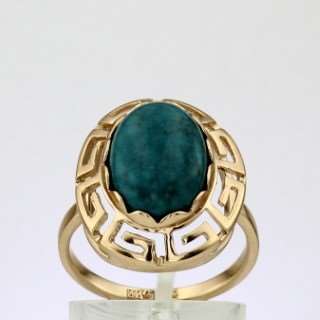 Кольцо. Бирюза. Арт.058Б из золота 585 пробы