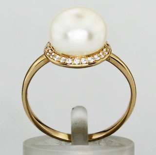 Кольцо. Жемчуг. Арт.589ЖКц из золота 585 пробы