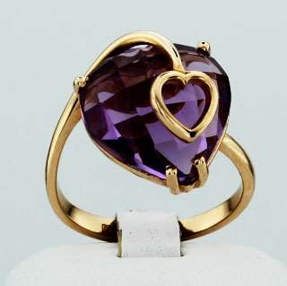 Кольцо. Аметист. Арт.988А из золота 585 пробы