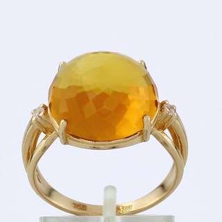 Кольцо. Цитрин. Арт.1050ЦКц из золота 585 пробы