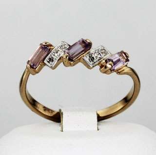 Кольцо. Аметист. Арт.1085АКц из золота 585 пробы