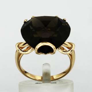 Кольцо. Раухтопаз. Арт.1117Р из золота 585 пробы