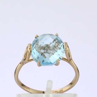 Кольцо. Голубой топаз. Арт.1138Т из золота 585 пробы