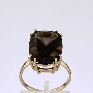 Кольцо. Кварц. Арт.1333Квд из золота 585 пробы