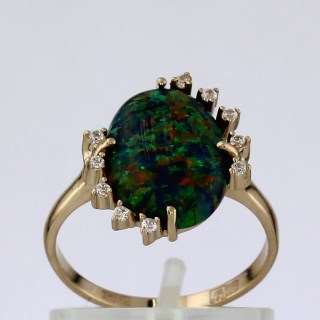 Кольцо. Опал. Арт.1419ОтКц из золота 585 пробы