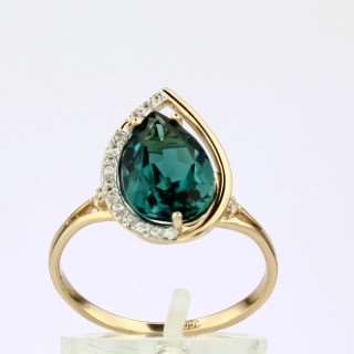 Кольцо. Турмалин. Арт.1449НанотуКц из золота 585 пробы