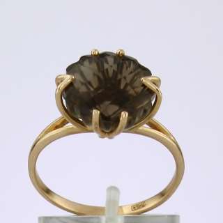 Кольцо. Раухтопаз. Арт.1495Р из золота 585 пробы