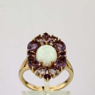 Кольцо. Аметист. Арт.1709АОб из золота 585 пробы