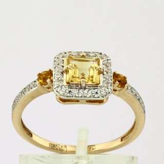 Кольцо. Цитрин. Арт.1724ЦКц из золота 585 пробы