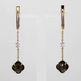 Серьги. Раухтопаз. Арт.095РКц из золота 585 пробы