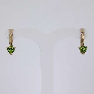 Серьги. Хризолит. Арт.163Х из золота 585 пробы