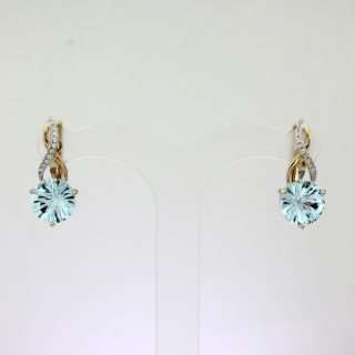 Серьги. Голубой топаз. Арт.182ТКц из золота 585 пробы