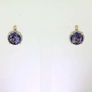 Серьги. Танзанит. Арт.364НанотанКц из золота 585 пробы