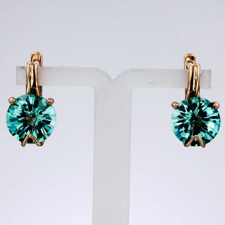 Серьги. Кварц. Арт.397Ква из золота 585 пробы