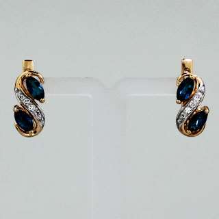 Серьги. Топаз london. Арт.496ТлКц из золота 585 пробы