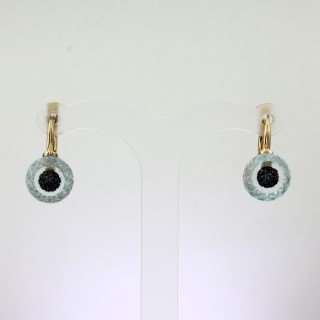 Серьги. Голубой топаз. Арт.523ТКц из золота 585 пробы