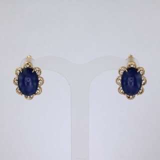 Серьги. Сочетание камней. Арт.575СпзКц из золота 585 пробы