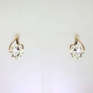 Серьги. Горный хрусталь. Арт.879Гх из золота 585 пробы