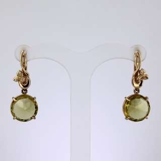 Серьги. Кварц. Арт.991Квп из золота 585 пробы