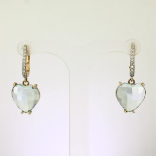 Серьги. Голубой топаз. Арт.999ТКц из золота 585 пробы