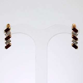 Серьги. Гранат. Арт.1085ГКц из золота 585 пробы