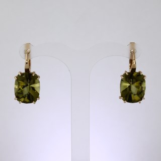 Серьги. Кварц. Арт.1333Кво из золота 585 пробы