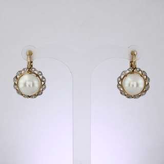 Серьги. Жемчуг. Арт.1340ЖКц из золота 585 пробы