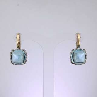 Серьги. Голубой топаз. Арт.1341ТКц из золота 585 пробы