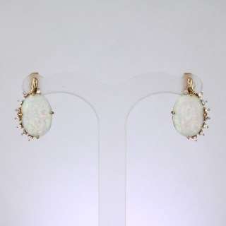 Серьги. Опал. Арт.1419ОбКц из золота 585 пробы