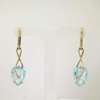 Серьги. Голубой топаз. Арт.1445ТКц из золота 585 пробы