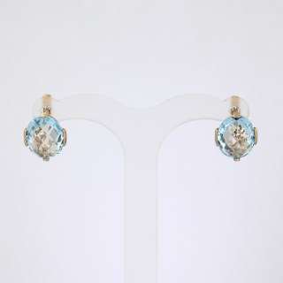Серьги. Голубой топаз. Арт.1476Т из золота 585 пробы