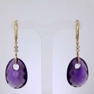 Серьги. Аметист. Арт.1481АКц из золота 585 пробы