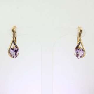 Серьги. Аметист. Арт.1702АКц из золота 585 пробы