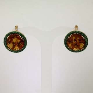 Серьги. Цитрин. Арт.1734ЦКц из золота 585 пробы