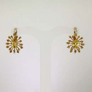 Серьги. Цитрин. Арт.1738ЦКц из золота 585 пробы