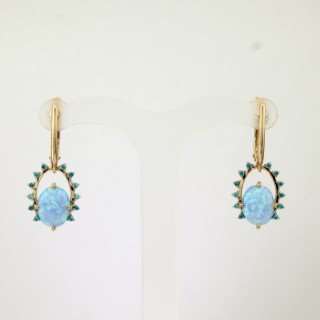 Серьги. Опал. Арт.1741ОгКц из золота 585 пробы