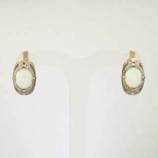 Серьги. Опал. Арт.1764ОбКц из золота 585 пробы