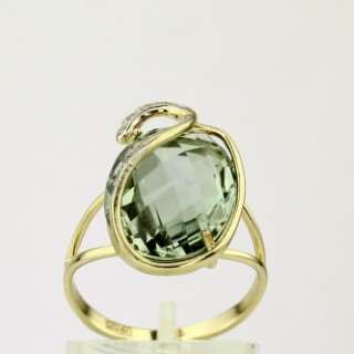 Кольцо. Аметист зеленый. Арт.1533АзКц из золота 585 пробы