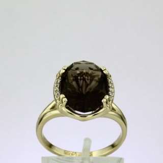 Кольцо. Раухтопаз. Арт.1652БрР из золота 585 пробы