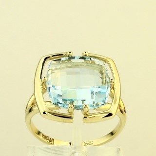 Кольцо. Голубой топаз. Арт.1654Т из золота 585 пробы