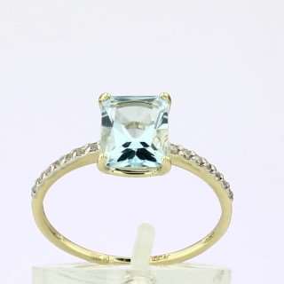 Кольцо. Голубой топаз. Арт.1663ТКц из золота 585 пробы