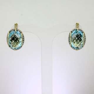Серьги. Голубой топаз. Арт.1420БрТ из золота 585 пробы