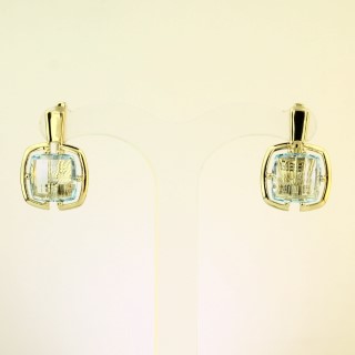 Серьги. Голубой топаз. Арт.1654Т из золота 585 пробы