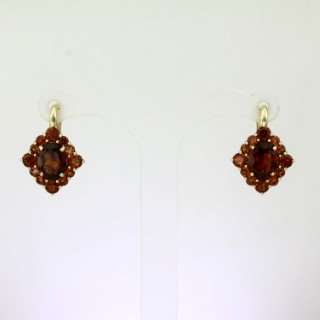 Серьги. Гранат. Арт.1662Г из золота 585 пробы