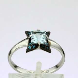 Кольцо. Голубой топаз. Арт.1570ТКц_ из золота 585 пробы