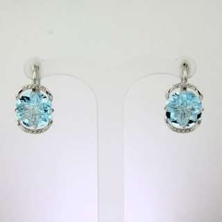 Серьги. Голубой топаз. Арт.1514БрТ из золота 585 пробы