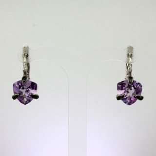 Серьги. Аметист. Арт.1568АБр из золота 585 пробы